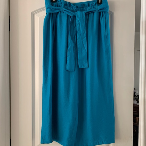 DKNY Solid Pull On Belted Wide Leg Pants - Picture 4 of 12